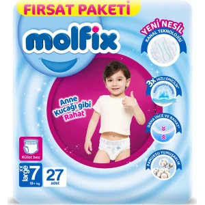 Molfix Külot Bez Fırsat Paketi, 7 Beden 19+ Kg, 27 Adet