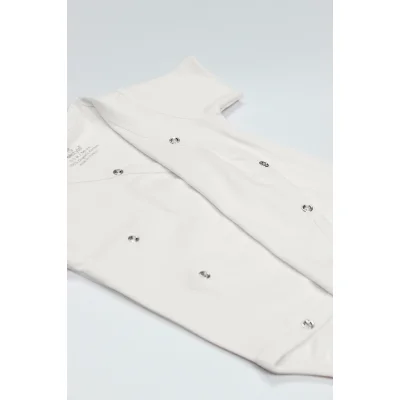 Bistyle Organik Natural Basic Style Kruvaze Yarım Kol Body BS17101 Ekru