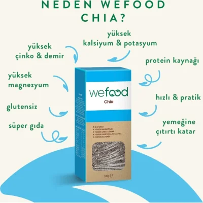 Wefood Siyah Chia, Glutensiz, 300 g