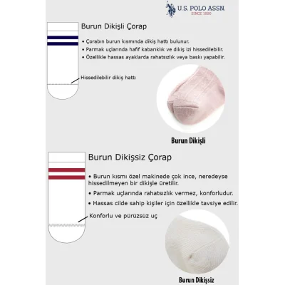 U.S.Polo Erkek Bebek Çorap USB2204 Lacivert-Kırmızı, Kırmızı