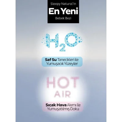 Sleepy Natural Double Soft Bebek Bezi, 1 Beden, 50 Adet