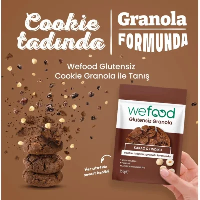 Wefood Kakao ve Fındık Granola, 250 g