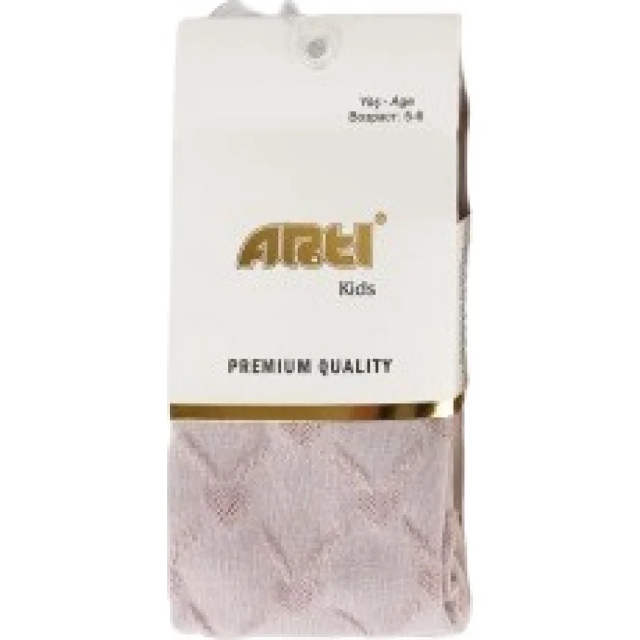 Artı Kalp Kabartmalı Kız Külotlu Çorap, Asorti