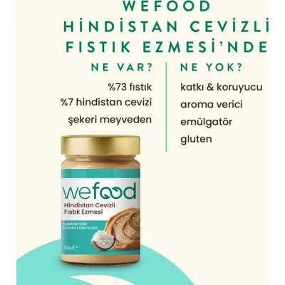 Wefood Hindistan Cevizli Fıstık Ezmesi, 300 g