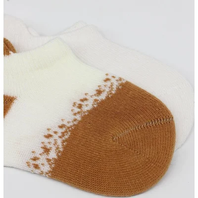 Bistyle Penye Sneakers Çorap, 2'li, Ekru, Hardal