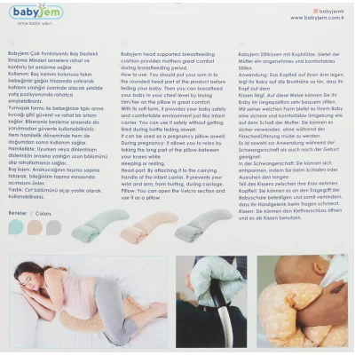 Babyjem Baş Destekli Emzirme Minderi, Yeşil