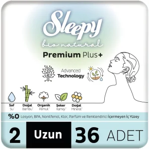 Sleepy Bio Natural Premium Plus Mega Uzun Ped, 36 Adet