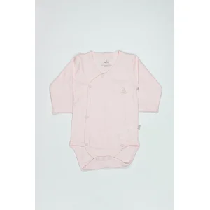 Bistyle Organik Natural Basic Style Kruvaze Uzun Kol Body BS17102 Pembe