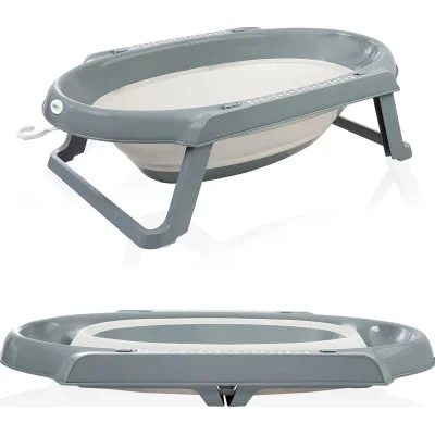 BabyJem Katlanır Banyo Küvet Seti, 5'li, Antrasit