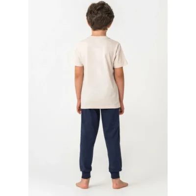 U.S. Polo Kısa Kol Pijama Takım, Bej