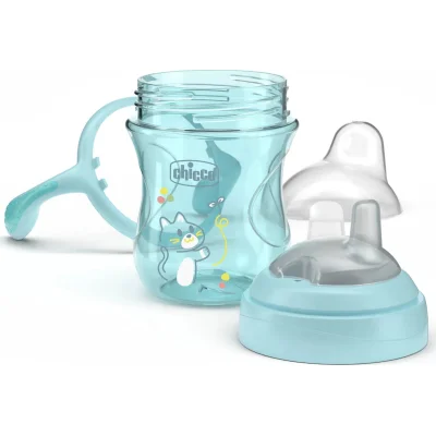 Chicco Yumuşak Uçlu Geçiş Bardağı, 4 Ay+, Erkek