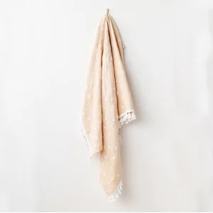 Andywawa Müslin Smile All Day Bebek Battaniye, 120x90 cm, Bej