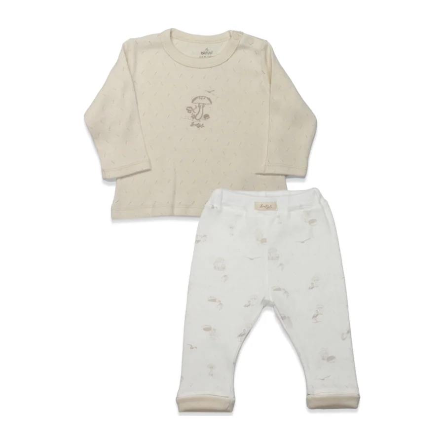 Bistyle My Favorite Zoo Takım, 2'li, Ekru