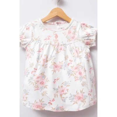 U.S Polo Bebek Elbise USB2417 Beyaz