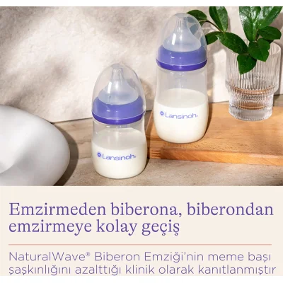 Lansinoh Biberon Natural Wawe Biberon Emziği, 160 ml