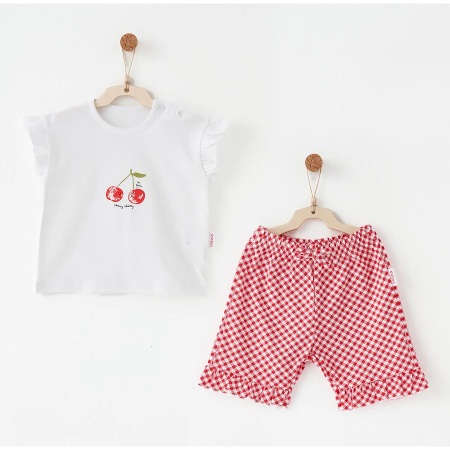 Andywawa Cherry Chatty Takım, 2'li, Kırmızı