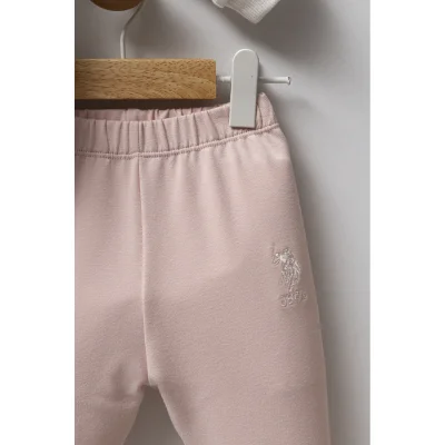 U.S. Polo Assn Takım USB2769 Beyaz-Pudra, 2'li, Pudra