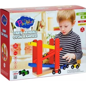 Play Wood Ahşap Yarış Arabalı Oyun Rampası