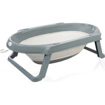 BabyJem Katlanır Banyo Küvet Seti, 5'li, Antrasit