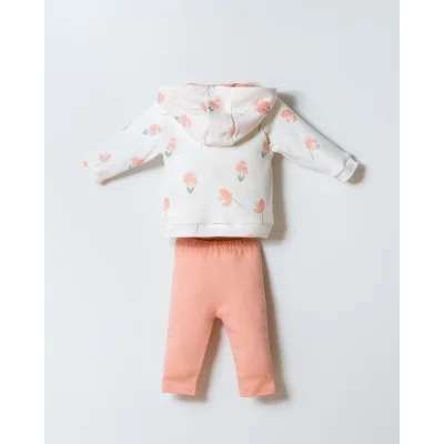 U.S. Polo Takım, 3'lü, Beyaz, Pudra