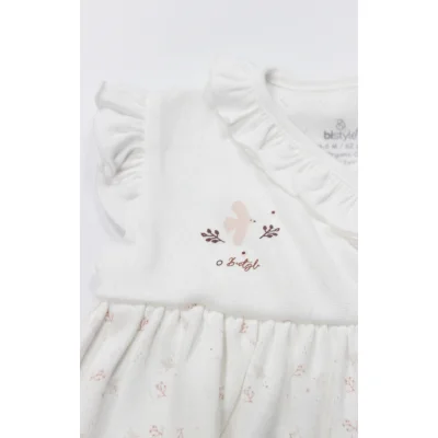 Bistyle Elbise Yarım Kol Morning Sun Ekru