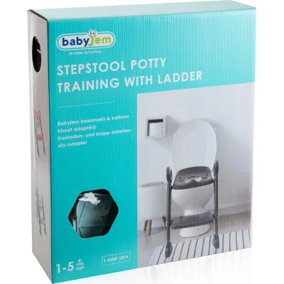 BabyJem Basamaklı & Katlanır Klozet Adaptörü, Beyaz