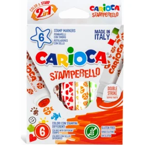 Carioca Stamperello Yıkanabilir Keçeli Boya Kalemi, 6'lı