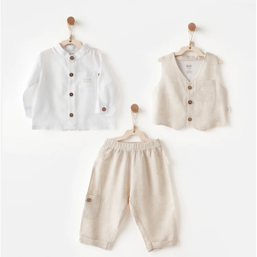 Andywawa Wawa Special Takım, 3'lü, Bej