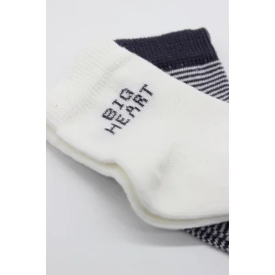 Bistyle 2'Li Big Heart Penye Soket Çorap 10117 Antrasit