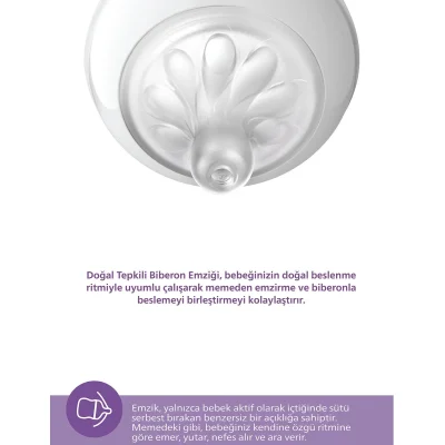 Philips Avent Doğal Tepkili Natural Response PP Biberon Seti, 2'li, 260 ml, 1+ Ay