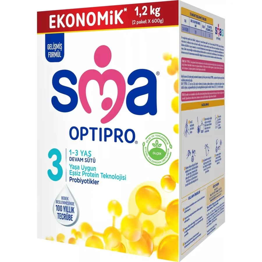 SMA 3 Optipro Probiyotik Devam Sütü, 1200 g