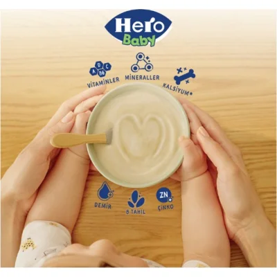 Hero Baby Sütlü 8 Tahıllı Peynirli Pekmezli Kaşık Mama, 200 g