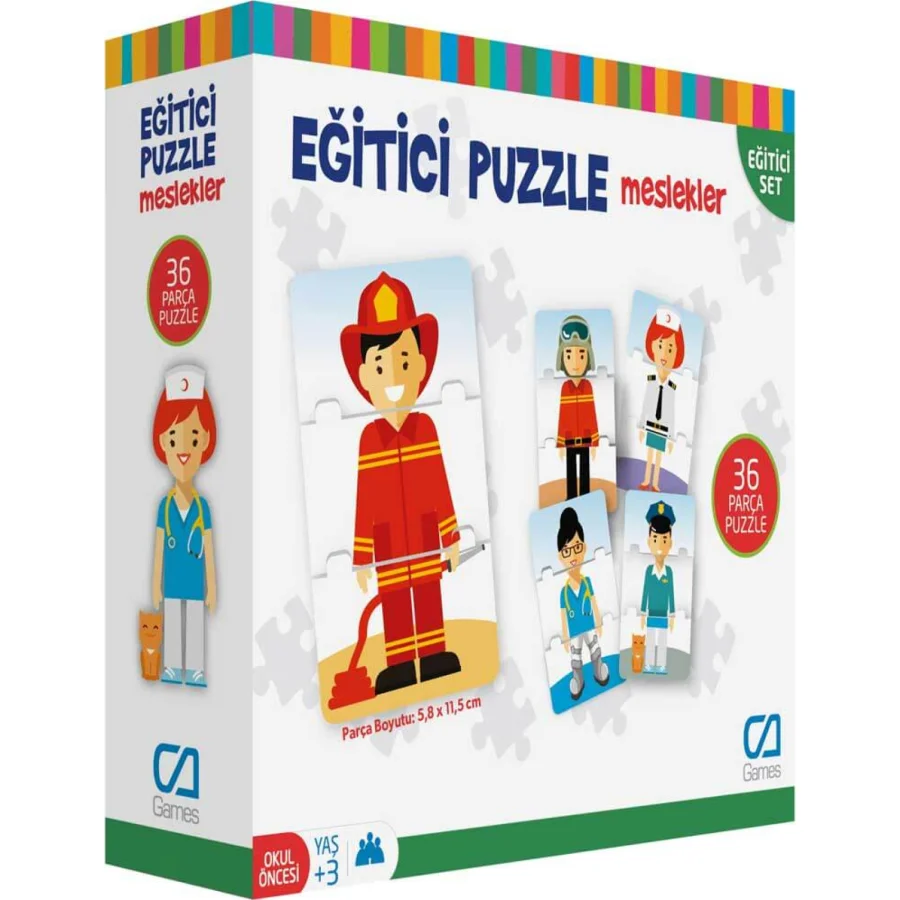 Games Eğitici Puzzle Meslekler, 36 Parça