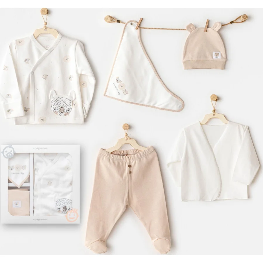 Andywawa Happy Animals Hastane Çıkışı, 5'li, Ekru