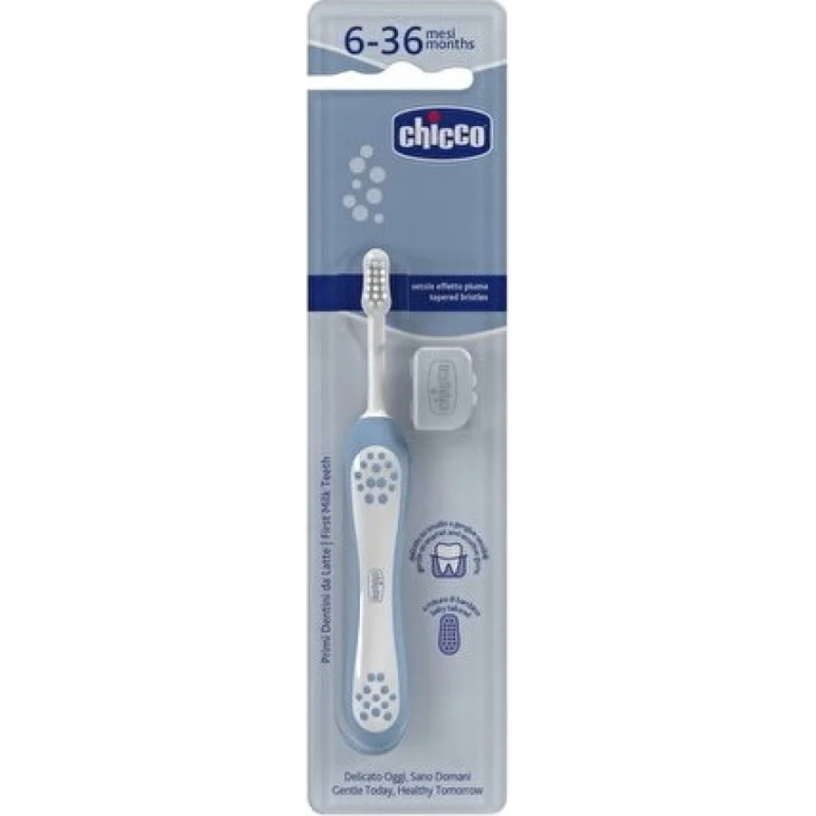 Chicco Diş Fırçası, 6-36 Ay, Mavi