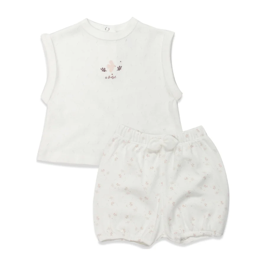 Bistyle Morning Sun Şortlu Takım, 2'li, Ekru