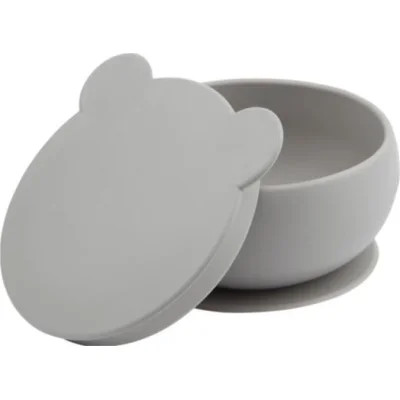 OiOi Silikon Kapaklı Kase Powder Grey