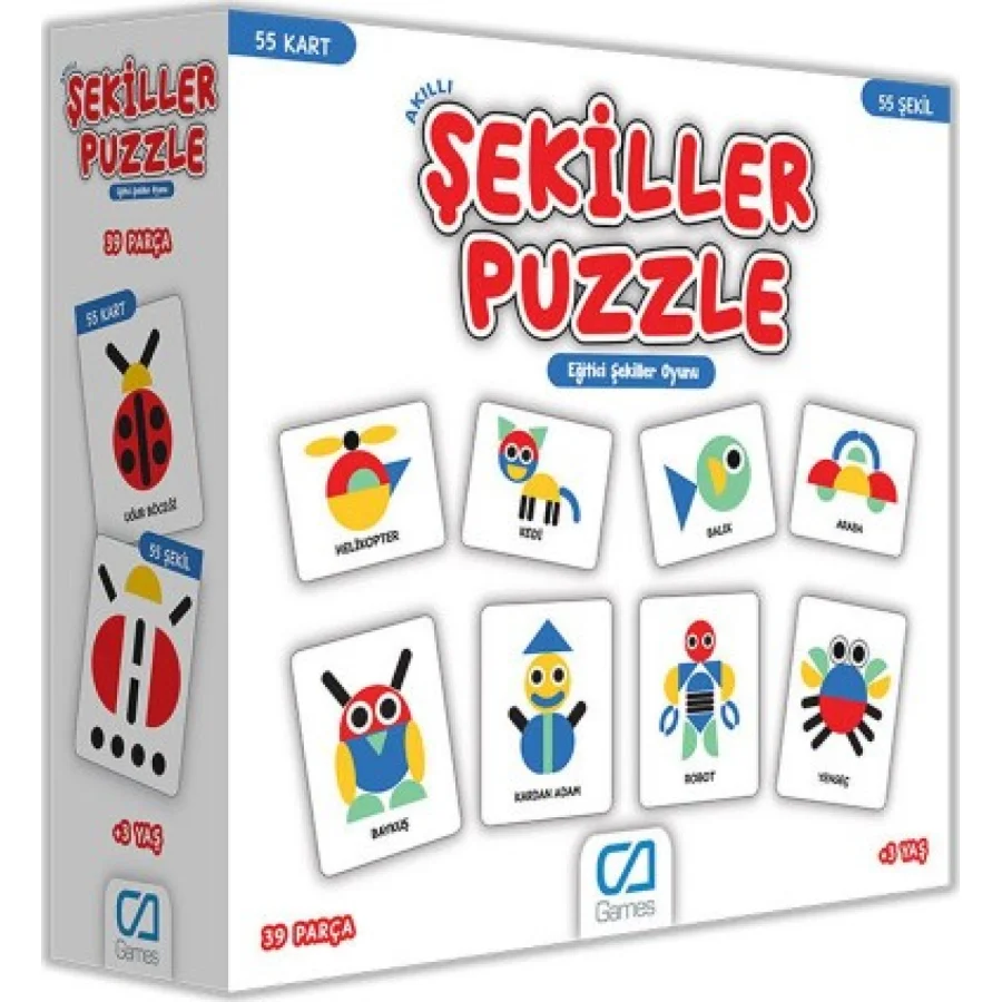 Games Akıllı Şekiller Puzzle, 55 Kart