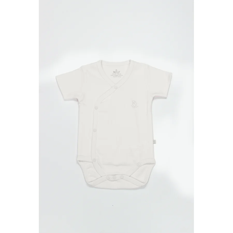 Bistyle Organik Natural Basic Style Kruvaze Yarım Kol Body BS17101 Ekru