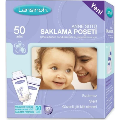 Lansinoh Anne Sütü Saklama Poşeti, 50 Adet