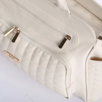 M&Y Juno Deri Anne Bebek Bakım Çantası, Krem