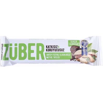 Züber Meyve Barı, 40 g, Antep Fıstıklı ve Kakaolu