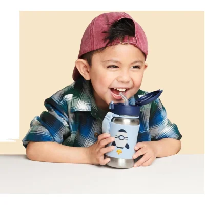 Skip Hop Pipetli Paslanmaz Çelik Suluk, 350 ml, Roket