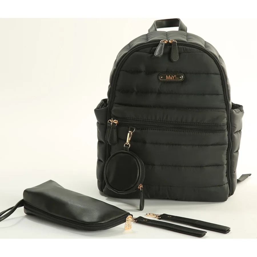 M&Y Puff Anne Bebek Bakım Sırt Çantası, Siyah