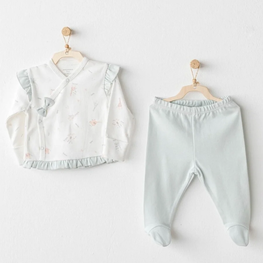 Andywawa Sıde Snap Set Love Family Zıbın Set, 2'li, Mint