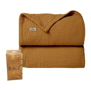 Bistyle Müslin Battaniye, 120x120 cm, Hardal