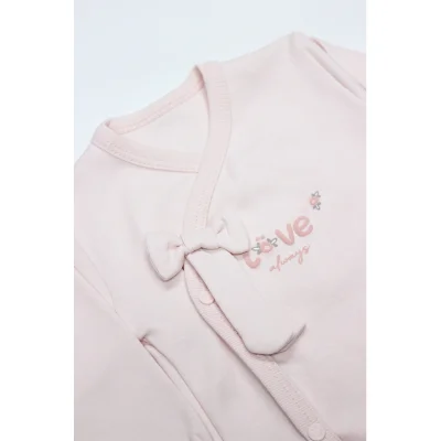 Bistyle Zıbın Takım Grow In Love, 3'lü, Pembe, Ekru