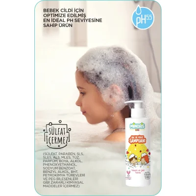 Minoris Kids Organik Saç ve Vücut Şampuanı, 400 ml