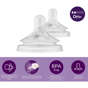 Philips Avent Doğal Tepkili Natural Response Biberon Emziği No:2 0+ Ay, 2'li