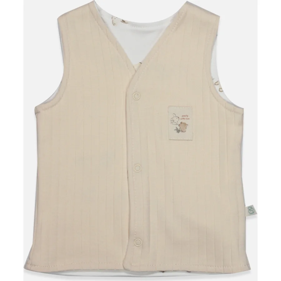 Bistyle Yelek Çift Taraflı With You Family Bej